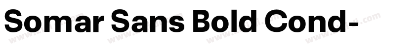 Somar Sans Bold Cond字体转换